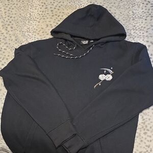 Men's Black Hoodie with Graphic Design